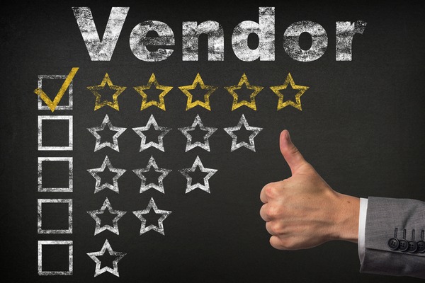 vendor star rating with 5 stars checked off